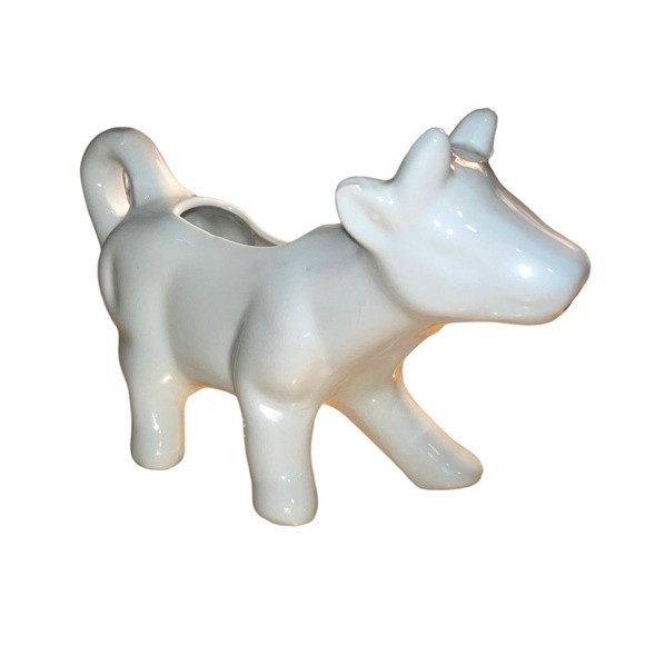 Pier 1 Kitchen Pier Imports Porcelain White Cow Creamer Cream Or